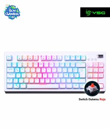 Teclado VSG Quasar Blanco Switch Rojo 80%