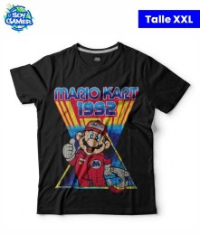 Remera RU211 Mario Kart 1992 Negra XXL