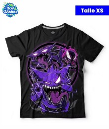 Remera RU309 Pokemon Fantasma Negra XS
