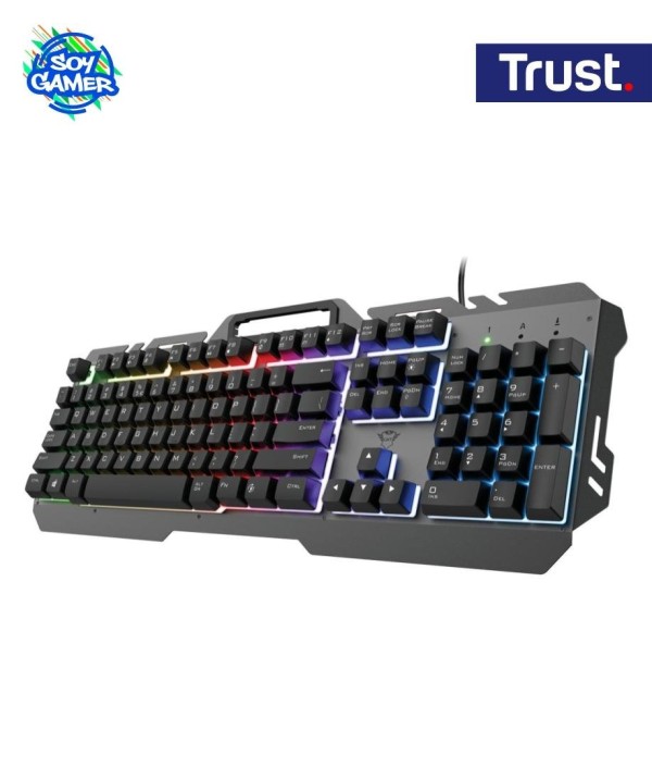 Teclado Trust GXT 853 Metal Rainbow Esca