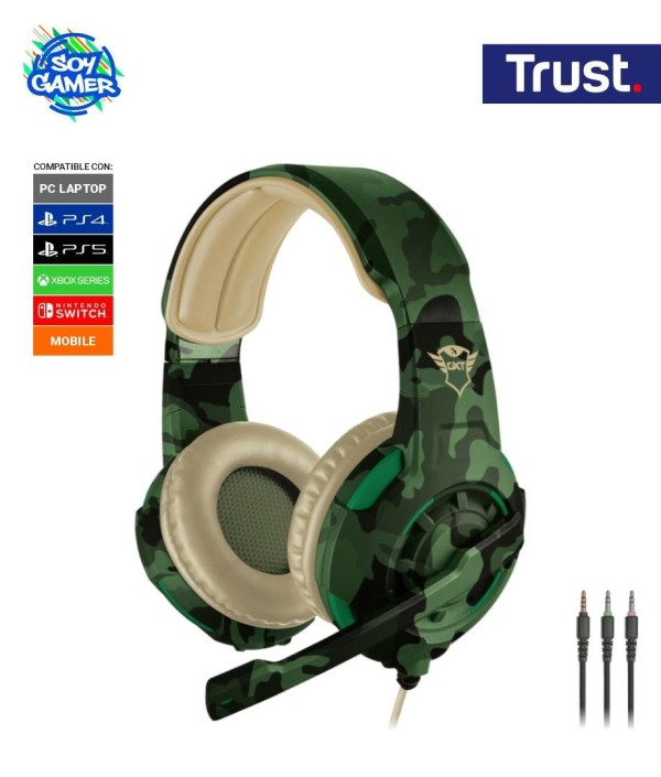 Headset Trust Radius Camuflado Verde
