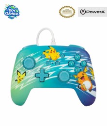 Joystick Pikachu Celeste Electrico PowerA Switch
