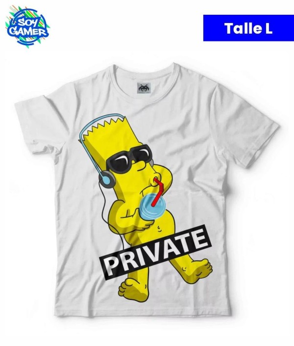 Remera Bart Private Blanca L