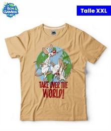 Remera Pinky y Cerebro Durazno XXL
