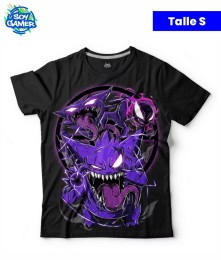 Remera RU309 Pokemon Fantasma Negra S