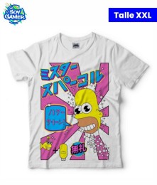 Remera RU223 Homero Japon Blanca XXL