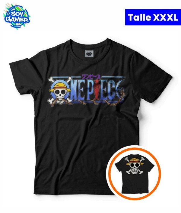 Remera RU332 One Piece Negra XXXL