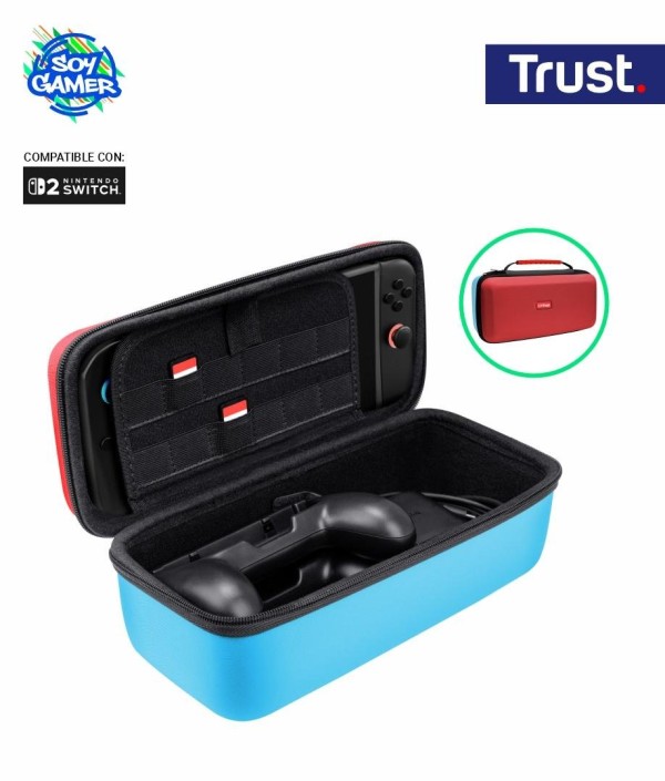Funda Rigida Trust GXT 1252RB XL Switch 2 Rojo-Azul