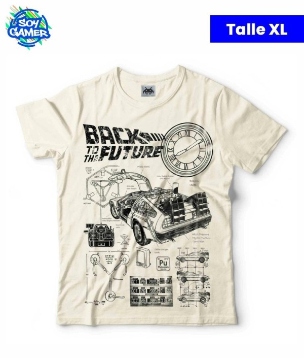 Remera RU189 Volver al futuro Beige XL