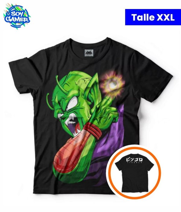 Remera RU313 Piccolo Negra XXL
