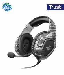 Headset Trust Forze GXT488 Gris Camuflado