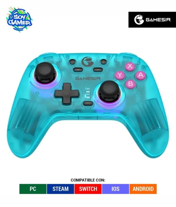 Joystick Gamesir Nova Multiplataforma Transparente Azul