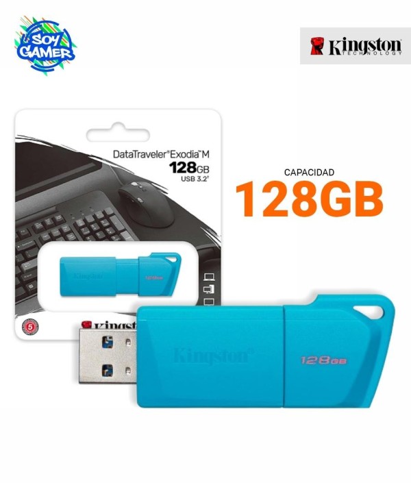 Pendrive DTX 3.2 128 GB Kingston Azul