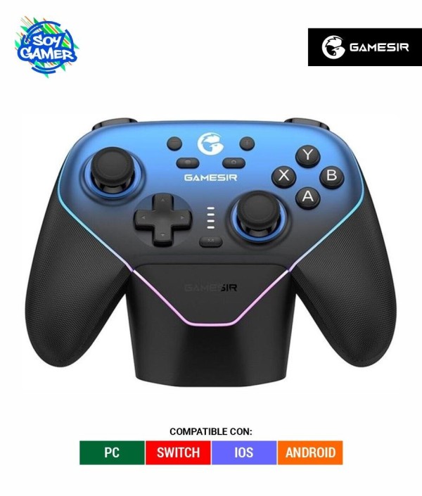 Joystick Gamesir Super Nova Multiplataforma Inalambrico c/base carga Azul