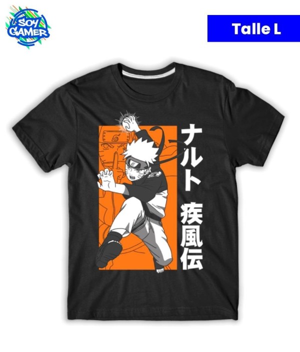 Remera Naruto Japon Negra L