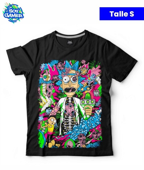 Remera RU118 Rick and Morty Negra S