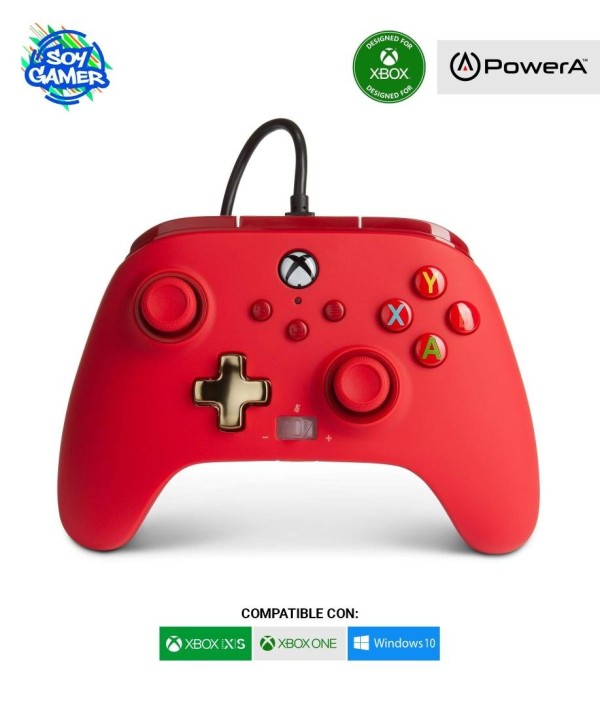 Joystick PowerA Xbox Rojo con cable