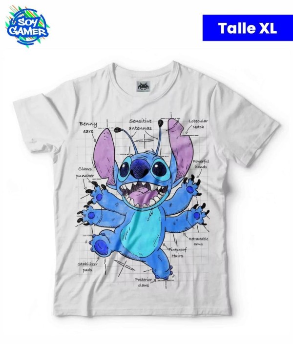 Remera RU319 Stitch Blanca XL