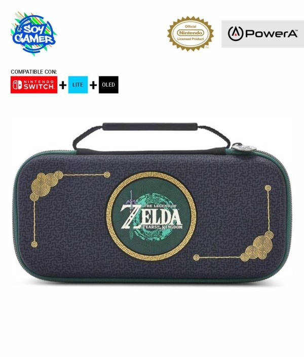 Funda rigida PowerA 2711 Zelda negro y verde