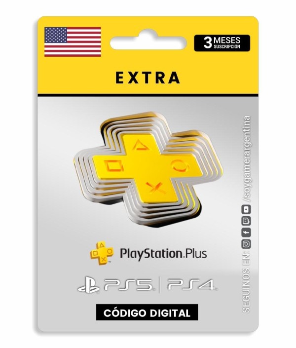 PSN PLUS Extra 3 MESES CUENTA USA
