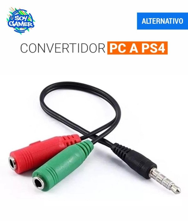 Adaptador Cable Genius Audio y Mic a Miniplug