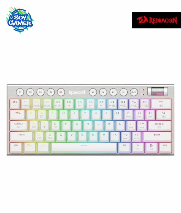 Teclado Redragon K632W RGB Horus Mini Blanco
