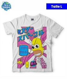 Remera RU223 Homero Japon Blanca L