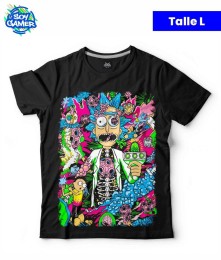 Remera RU118 Rick and Morty Negra L