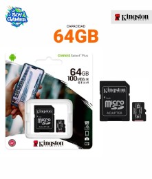 Memoria Micro SD 64GB Canvas Select Plus Kingston
