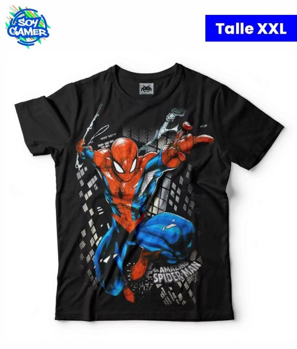 Remera RU318 Amazing Spiderman Negra XXL