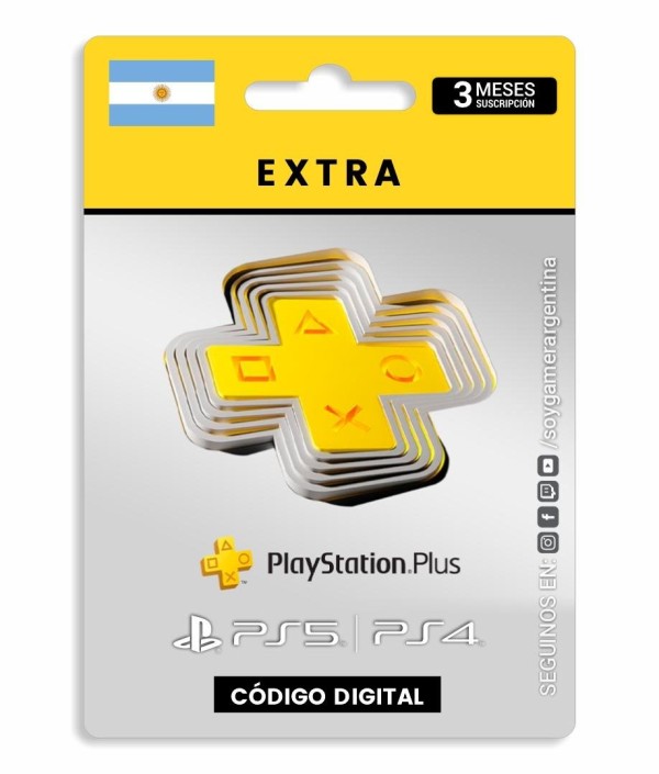 PSN PLUS Extra 3 MESES CUENTA ARGENTINA