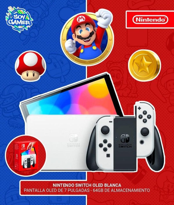 Consola Nintendo Switch OLED Blanca 64GB 